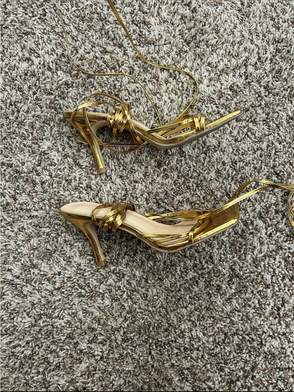 SHEIN gold strappy